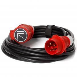 CEE 32 A tri-phase extension cord (red) 25m