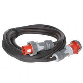 CEE 63 A/400V tri-phase extensioncord (red) 10m