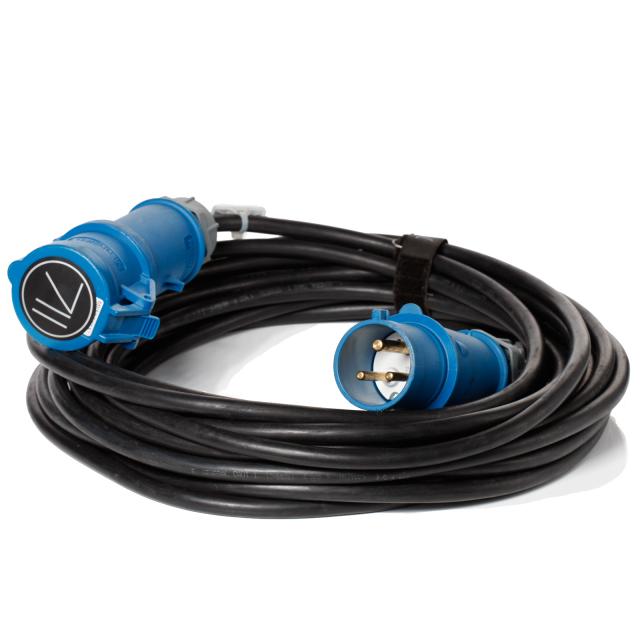 CEE 32 A one-phase extension cord (blue) 15m
