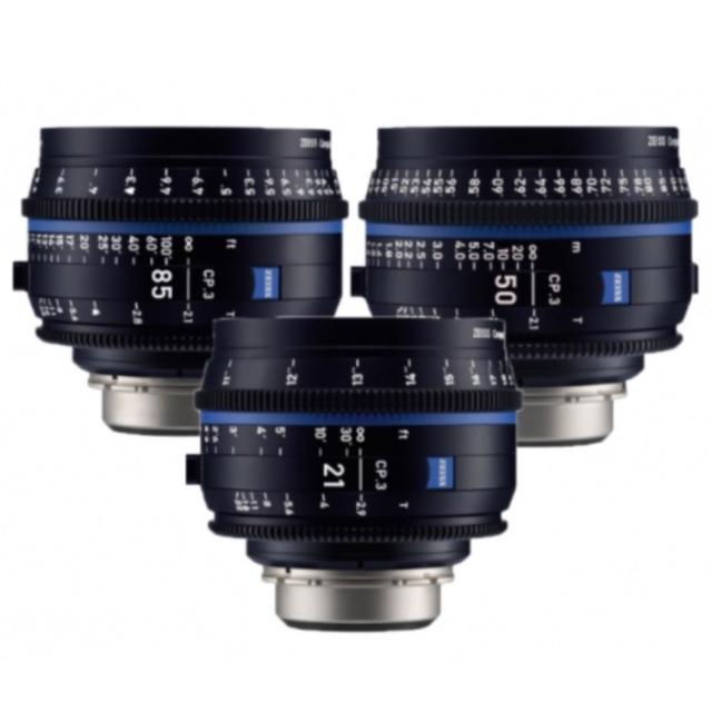 Zeiss CP.3 Set of 3 lenses  PL mount