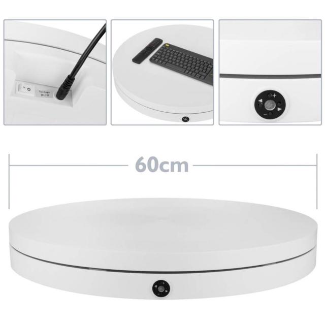Turntable base white 60cm | Max 100KG